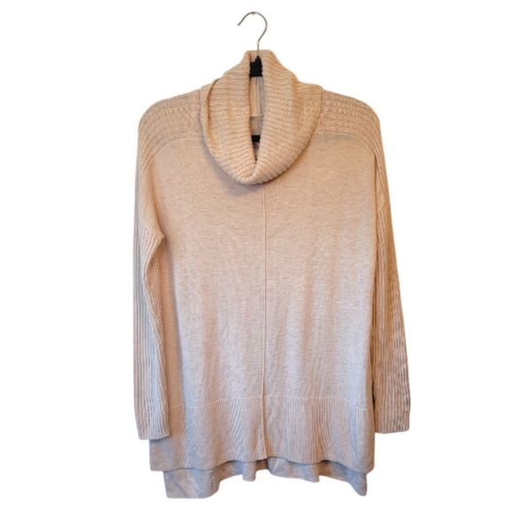 Soft Surroundings Cream Cashmere Wool Blend Cowl Neck Sweater - Picture 2 of 6